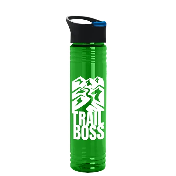 32 oz. Transparent Bottle with Quick Snap lid. Slim Cylinder Design... from ASI 40480 Koozie Group