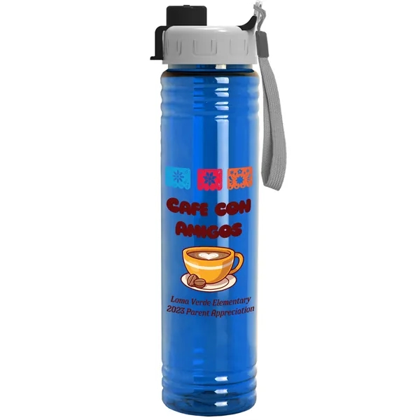 32 oz. Transparent Bottle with Quick Snap lid. Slim Cylinder Design... from ASI 40480 Koozie Group