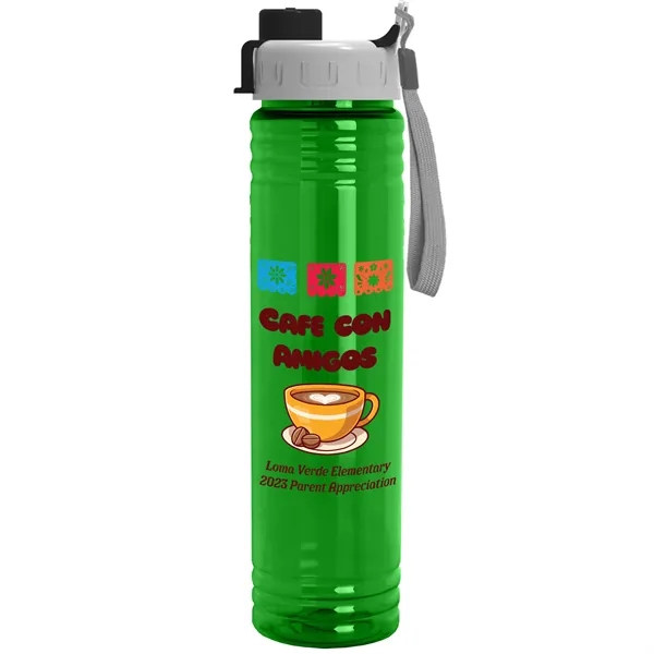 32 oz. Transparent Bottle with Quick Snap lid. Slim Cylinder Design... from ASI 40480 Koozie Group