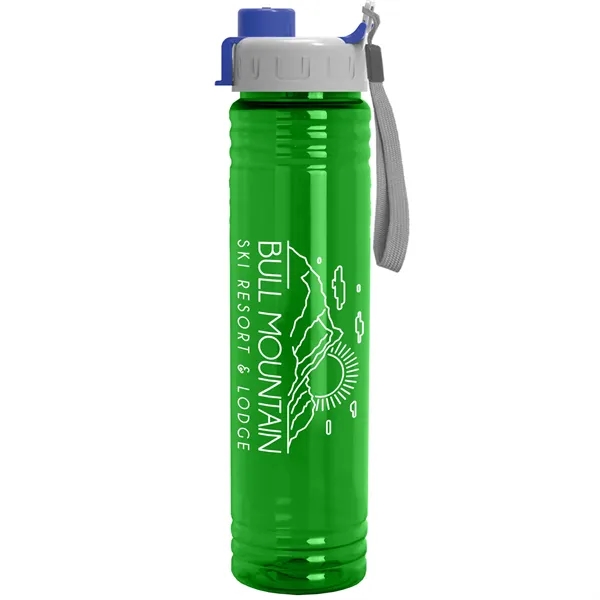 32 oz. Transparent Bottle with Quick Snap lid. Slim Cylinder Design... from ASI 40480 Koozie Group