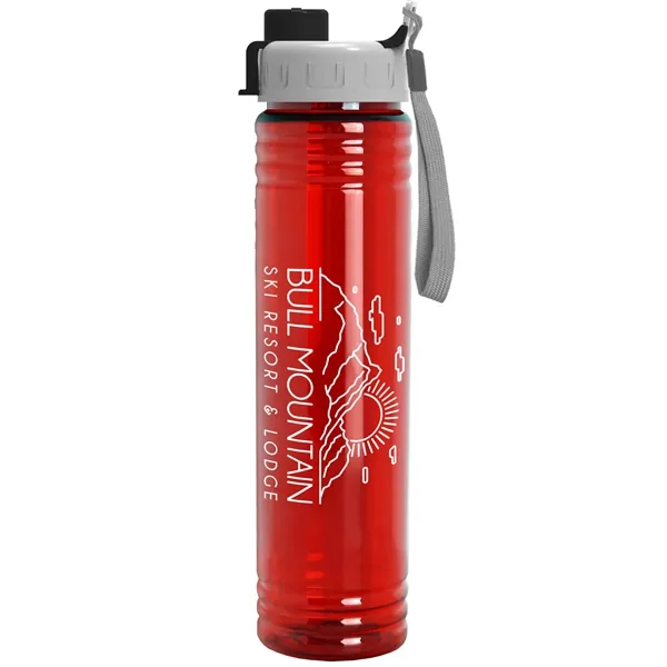 32 oz. Transparent Bottle with Quick Snap lid. Slim Cylinder Design... from ASI 40480 Koozie Group