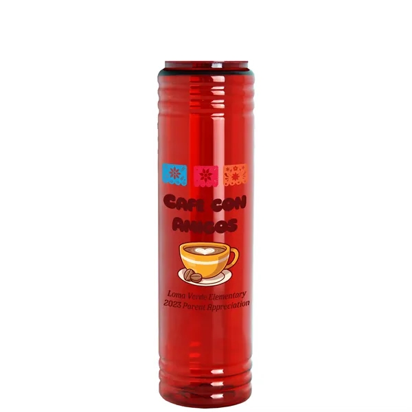 32 oz. Transparent Bottle with Quick Snap lid. Slim Cylinder Design... from ASI 40480 Koozie Group
