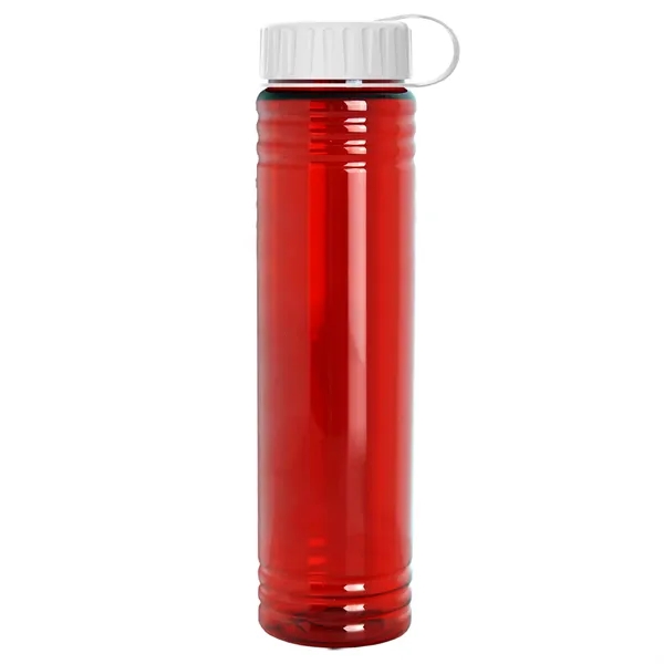 Slim Cylinder Design. 32 oz Transparent Sport Bottles with Tethered Lid.... from ASI 40480 Koozie Group