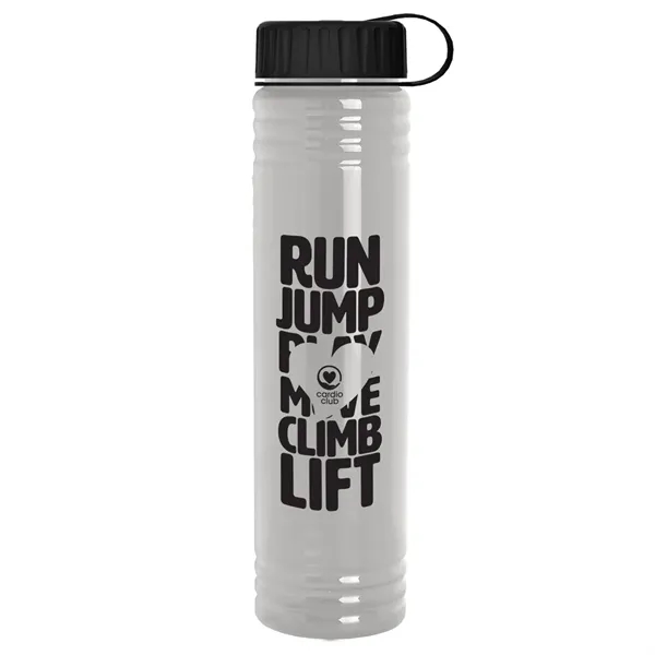 Slim Cylinder Design. 32 oz Transparent Sport Bottles with Tethered Lid.... from ASI 40480 Koozie Group