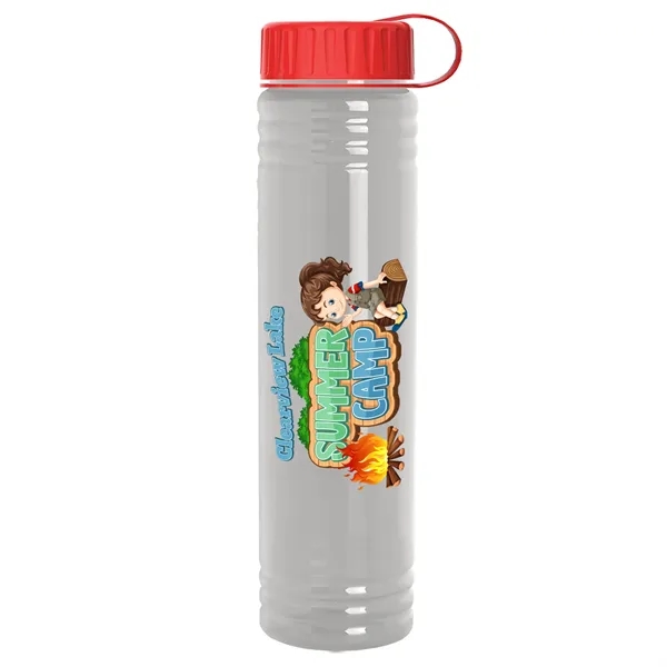 Slim Cylinder Design. 32 oz Transparent Sport Bottles with Tethered Lid.... from ASI 40480 Koozie Group