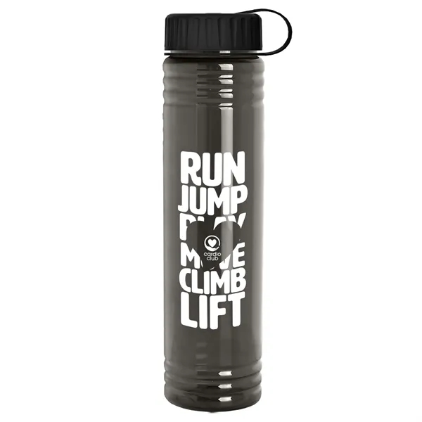 Slim Cylinder Design. 32 oz Transparent Sport Bottles with Tethered Lid.... from ASI 40480 Koozie Group