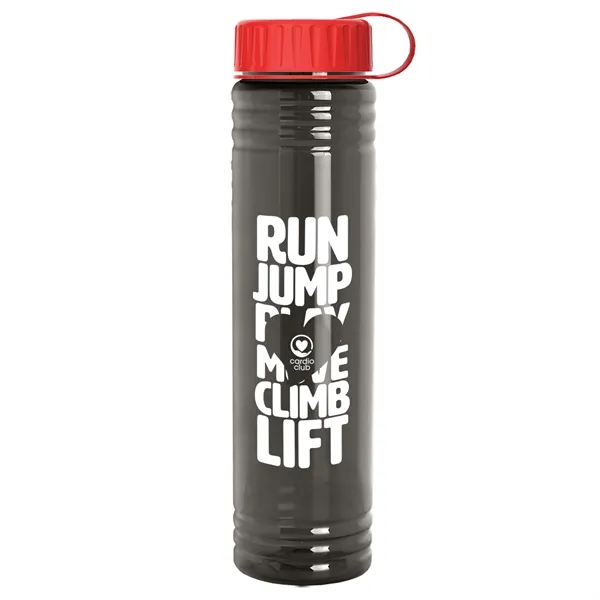 Slim Cylinder Design. 32 oz Transparent Sport Bottles with Tethered Lid.... from ASI 40480 Koozie Group