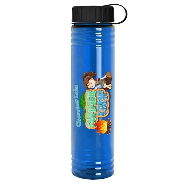 Slim Cylinder Design. 32 oz Transparent Sport Bottles with Tethered Lid.... from ASI 40480 Koozie Group