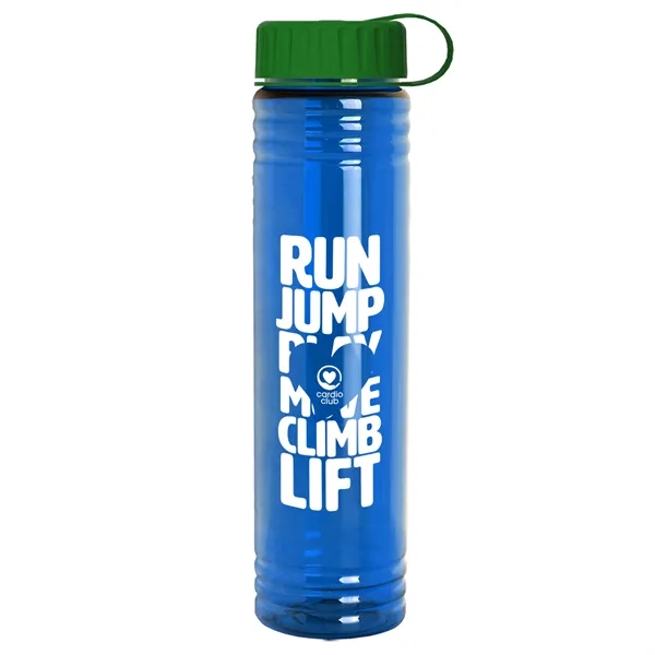 Slim Cylinder Design. 32 oz Transparent Sport Bottles with Tethered Lid.... from ASI 40480 Koozie Group