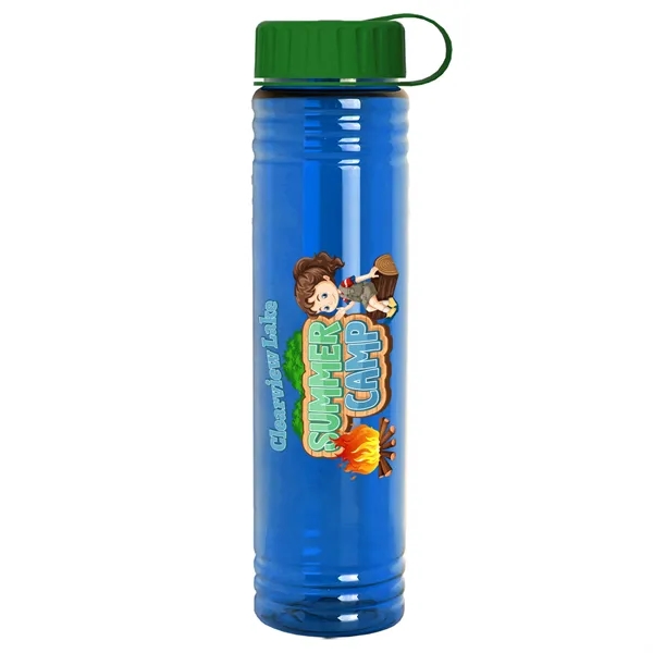 Slim Cylinder Design. 32 oz Transparent Sport Bottles with Tethered Lid.... from ASI 40480 Koozie Group