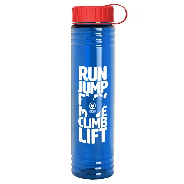 Slim Cylinder Design. 32 oz Transparent Sport Bottles with Tethered Lid.... from ASI 40480 Koozie Group