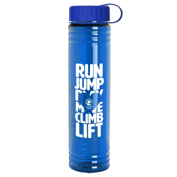 Slim Cylinder Design. 32 oz Transparent Sport Bottles with Tethered Lid.... from ASI 40480 Koozie Group