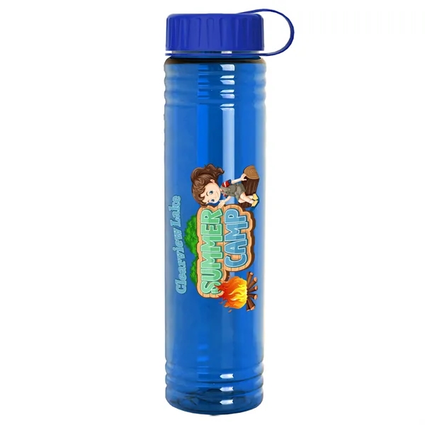 Slim Cylinder Design. 32 oz Transparent Sport Bottles with Tethered Lid.... from ASI 40480 Koozie Group