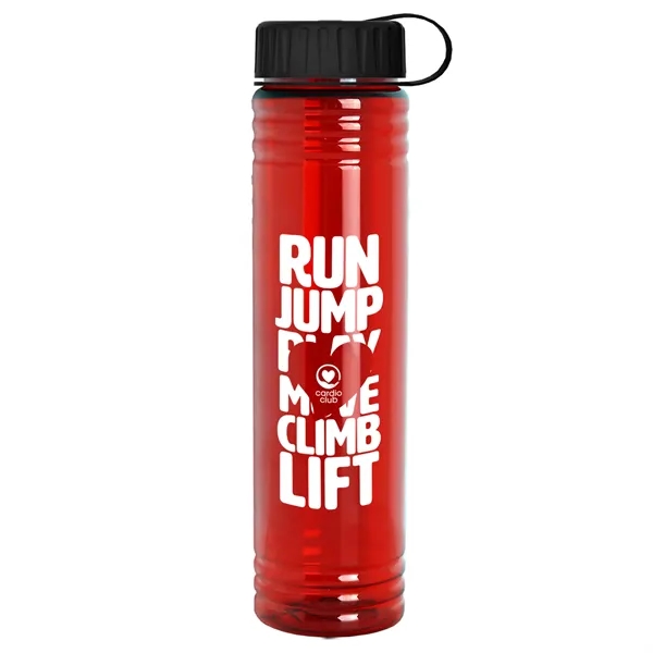 Slim Cylinder Design. 32 oz Transparent Sport Bottles with Tethered Lid.... from ASI 40480 Koozie Group