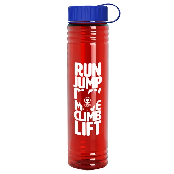 Slim Cylinder Design. 32 oz Transparent Sport Bottles with Tethered Lid.... from ASI 40480 Koozie Group