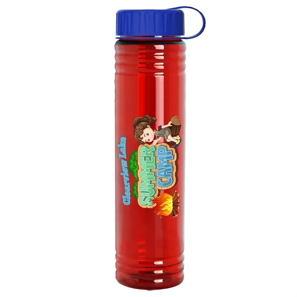 Slim Cylinder Design. 32 oz Transparent Sport Bottles with Tethered Lid.... from ASI 40480 Koozie Group