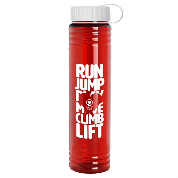 Slim Cylinder Design. 32 oz Transparent Sport Bottles with Tethered Lid.... from ASI 40480 Koozie Group