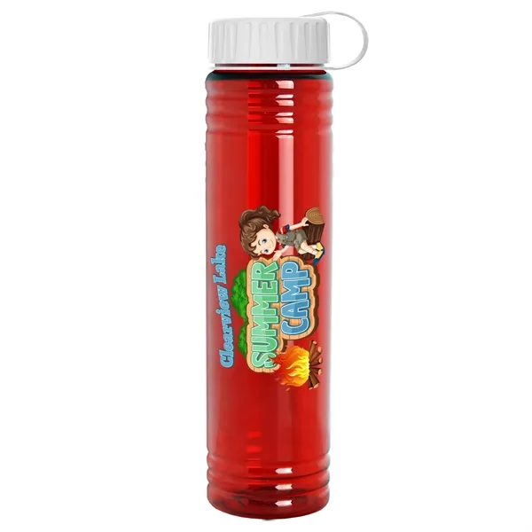 Slim Cylinder Design. 32 oz Transparent Sport Bottles with Tethered Lid.... from ASI 40480 Koozie Group