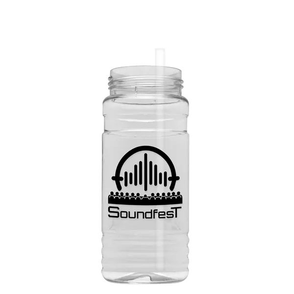 Transparent sports bottle, 20 oz. Sports Bottle - Ring Straw Lid... from ASI 40480 Koozie Group