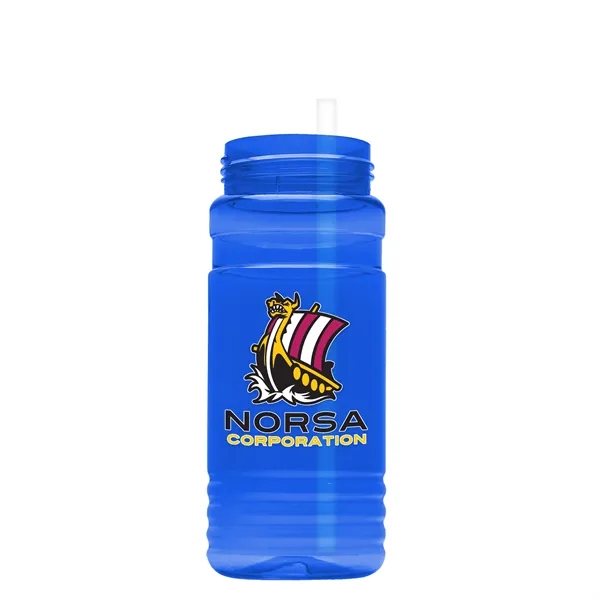 Transparent sports bottle, 20 oz. Sports Bottle - Ring Straw Lid... from ASI 40480 Koozie Group
