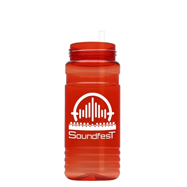 Transparent sports bottle, 20 oz. Sports Bottle - Ring Straw Lid... from ASI 40480 Koozie Group