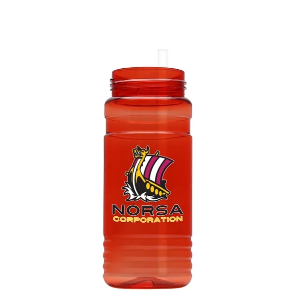 Transparent sports bottle, 20 oz. Sports Bottle - Ring Straw Lid... from ASI 40480 Koozie Group