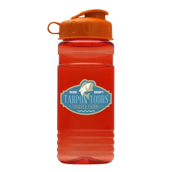 Transparent sports bottle, 2 oz. Straight-wall design with Flip Top Lid... from ASI 40480 Koozie Group