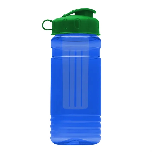 Transparent sports bottle, 20 oz. Straight-wall design with Flip Top Lid... from ASI 40480 Koozie Group