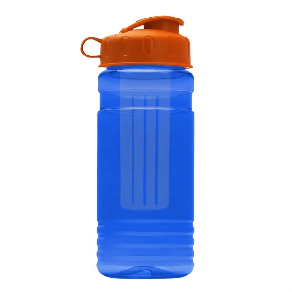 Transparent sports bottle, 20 oz. Straight-wall design with Flip Top Lid... from ASI 40480 Koozie Group