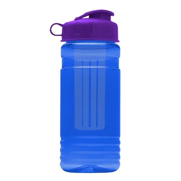 Transparent sports bottle, 20 oz. Straight-wall design with Flip Top Lid... from ASI 40480 Koozie Group