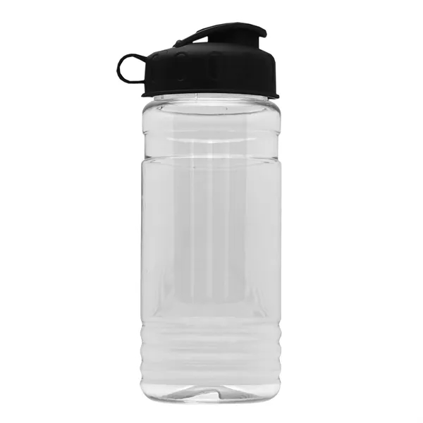 Transparent sports bottle, 20 oz. Straight-wall design with Flip Top Lid... from ASI 40480 Koozie Group