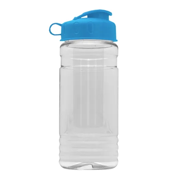 Transparent sports bottle, 20 oz. Straight-wall design with Flip Top Lid... from ASI 40480 Koozie Group