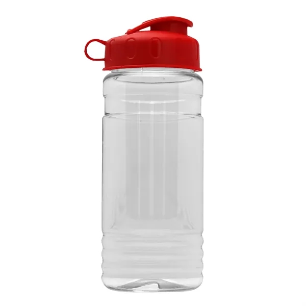 Transparent sports bottle, 20 oz. Straight-wall design with Flip Top Lid... from ASI 40480 Koozie Group