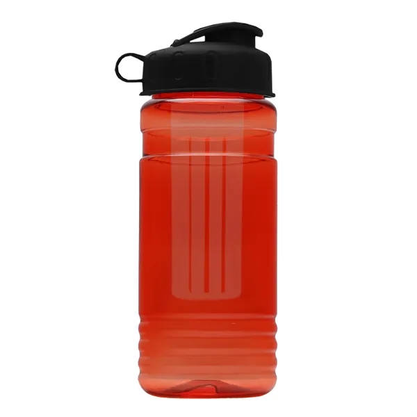 Transparent sports bottle, 20 oz. Straight-wall design with Flip Top Lid... from ASI 40480 Koozie Group