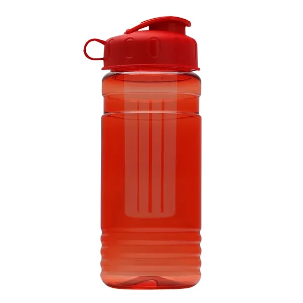 Transparent sports bottle, 20 oz. Straight-wall design with Flip Top Lid... from ASI 40480 Koozie Group