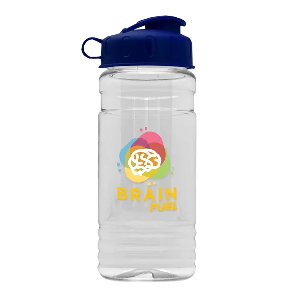 Transparent sports bottle, 20 oz. Straight-wall design with Flip Top Lid... from ASI 40480 Koozie Group