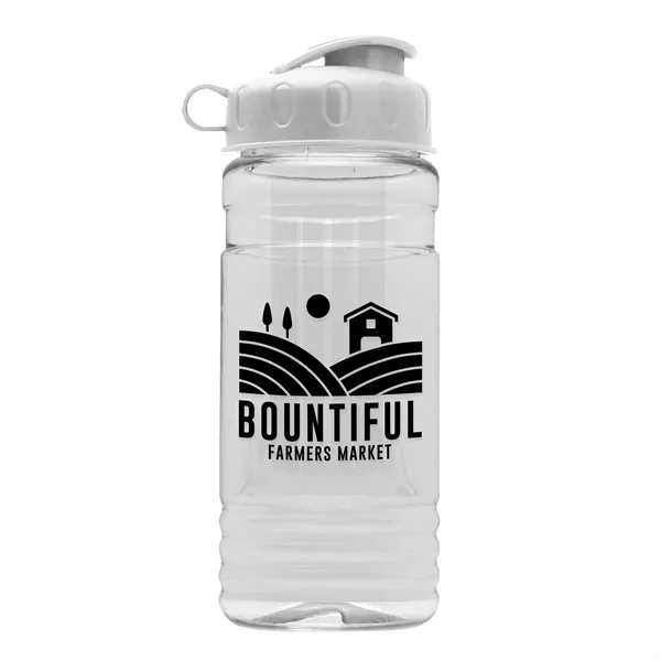 Transparent sports bottle, 20 oz. Straight-wall design with Flip Top Lid... from ASI 40480 Koozie Group