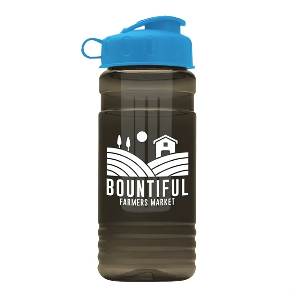 Transparent sports bottle, 20 oz. Straight-wall design with Flip Top Lid... from ASI 40480 Koozie Group