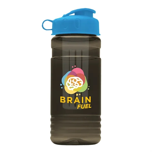 Transparent sports bottle, 20 oz. Straight-wall design with Flip Top Lid... from ASI 40480 Koozie Group