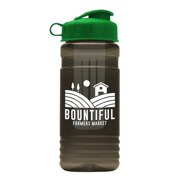 Transparent sports bottle, 20 oz. Straight-wall design with Flip Top Lid... from ASI 40480 Koozie Group