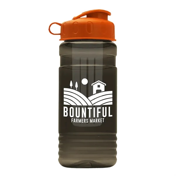 Transparent sports bottle, 20 oz. Straight-wall design with Flip Top Lid... from ASI 40480 Koozie Group