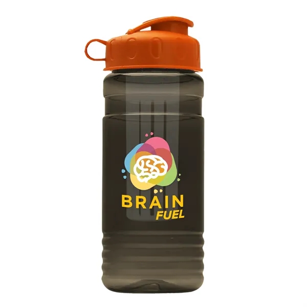 Transparent sports bottle, 20 oz. Straight-wall design with Flip Top Lid... from ASI 40480 Koozie Group