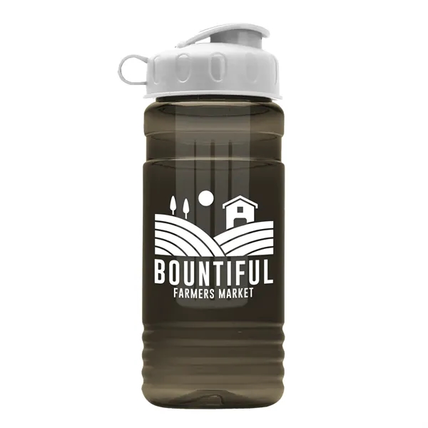 Transparent sports bottle, 20 oz. Straight-wall design with Flip Top Lid... from ASI 40480 Koozie Group