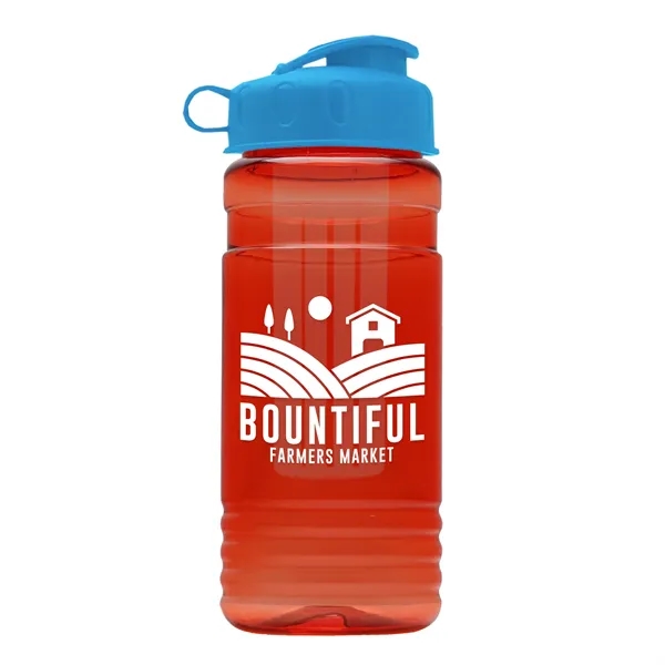 Transparent sports bottle, 20 oz. Straight-wall design with Flip Top Lid... from ASI 40480 Koozie Group