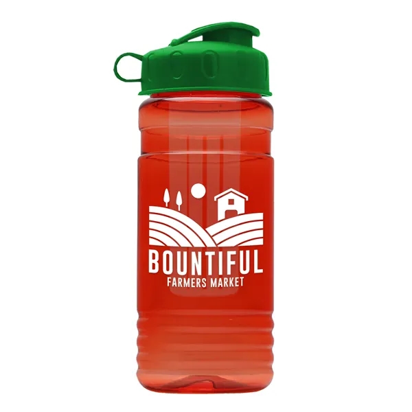 Transparent sports bottle, 20 oz. Straight-wall design with Flip Top Lid... from ASI 40480 Koozie Group
