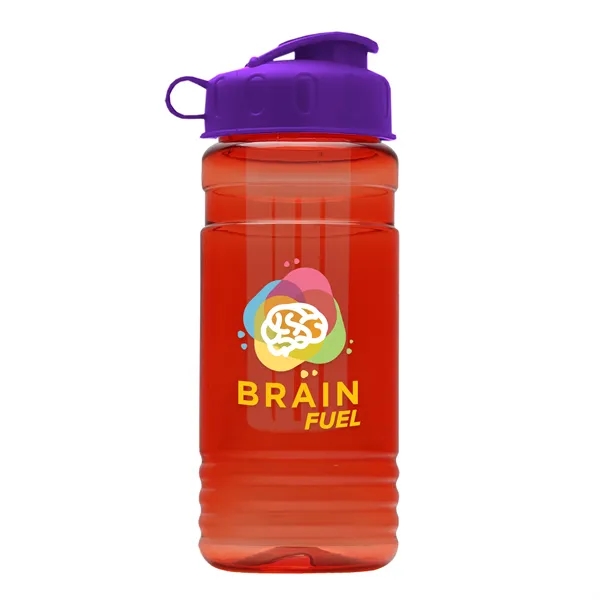 Transparent sports bottle, 20 oz. Straight-wall design with Flip Top Lid... from ASI 40480 Koozie Group