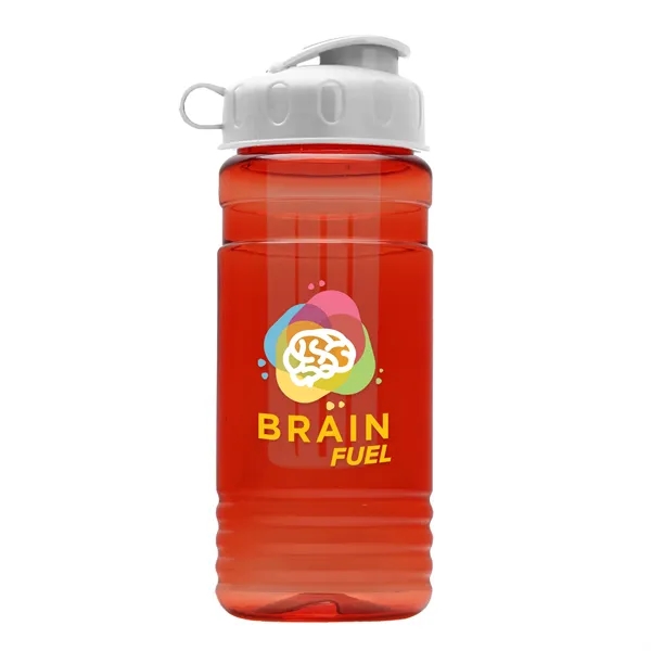Transparent sports bottle, 20 oz. Straight-wall design with Flip Top Lid... from ASI 40480 Koozie Group