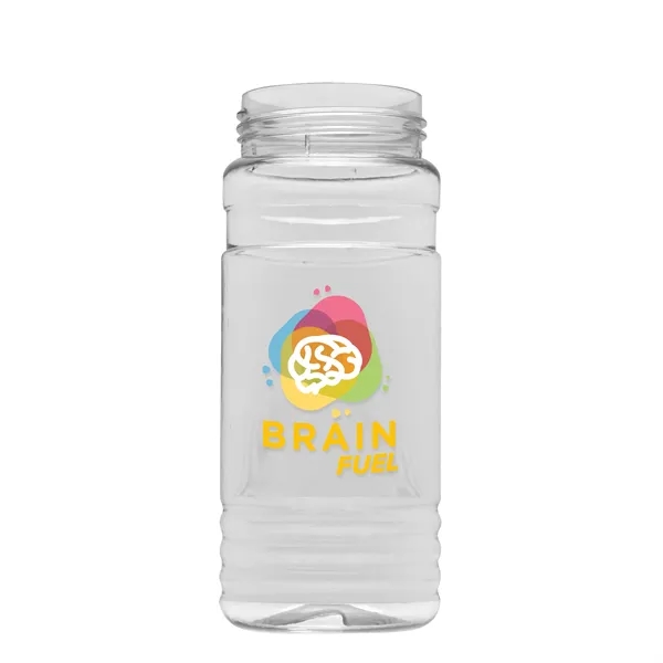 Transparent sports bottle, 20 oz. Straight-wall design with Flip Top Lid... from ASI 40480 Koozie Group