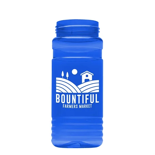 Transparent sports bottle, 20 oz. Straight-wall design with Flip Top Lid... from ASI 40480 Koozie Group