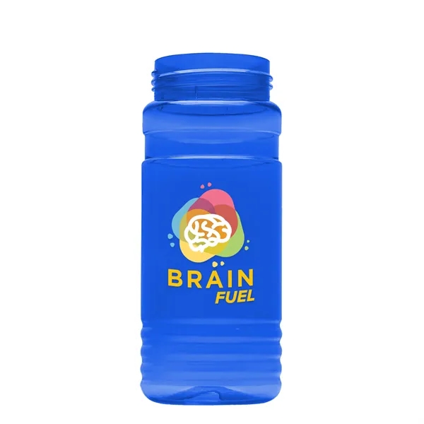 Transparent sports bottle, 20 oz. Straight-wall design with Flip Top Lid... from ASI 40480 Koozie Group